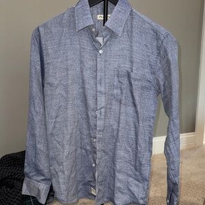 Boys Blue Button-Up Shirt